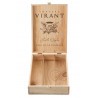 Wooden box 3 bottles